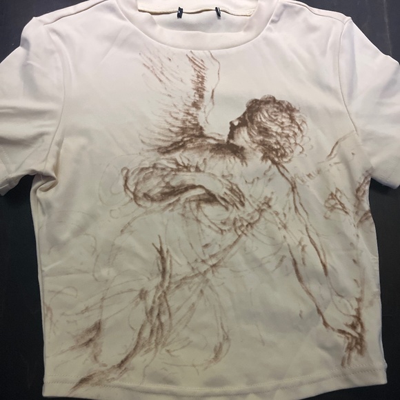 Cream Color Angel Baby Tee - Picture 1 of 2